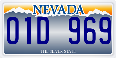 NV license plate 01D969