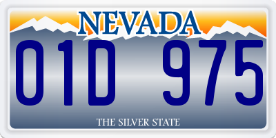 NV license plate 01D975