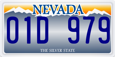 NV license plate 01D979