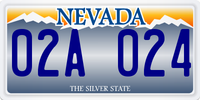 NV license plate 02A024