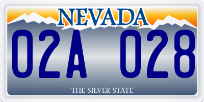 NV license plate 02A028