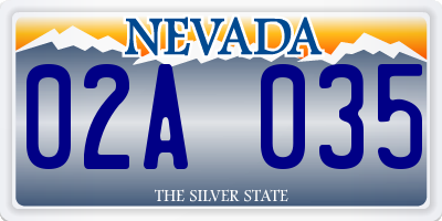 NV license plate 02A035