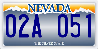 NV license plate 02A051