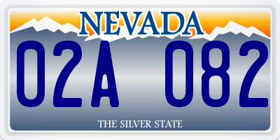 NV license plate 02A082