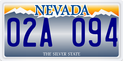 NV license plate 02A094