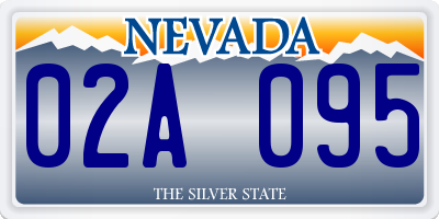 NV license plate 02A095