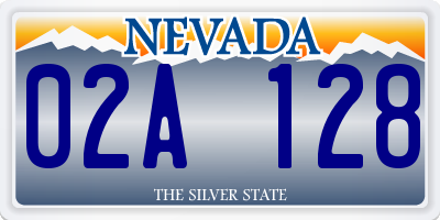 NV license plate 02A128