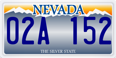 NV license plate 02A152