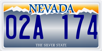 NV license plate 02A174