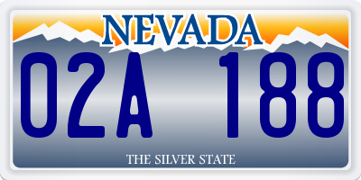 NV license plate 02A188