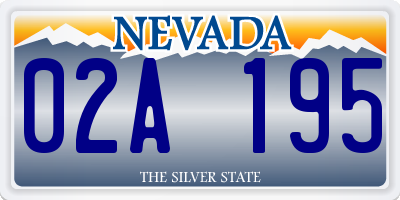 NV license plate 02A195