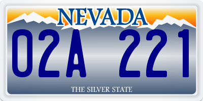 NV license plate 02A221