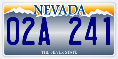 NV license plate 02A241
