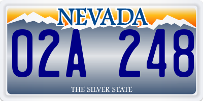 NV license plate 02A248