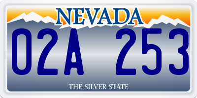 NV license plate 02A253