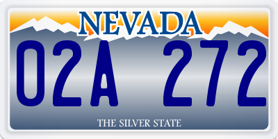 NV license plate 02A272