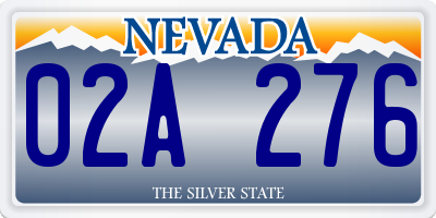 NV license plate 02A276