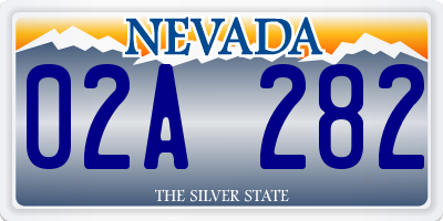 NV license plate 02A282