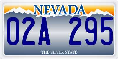 NV license plate 02A295