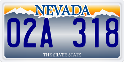 NV license plate 02A318