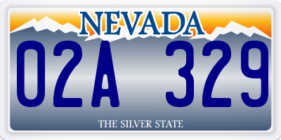 NV license plate 02A329