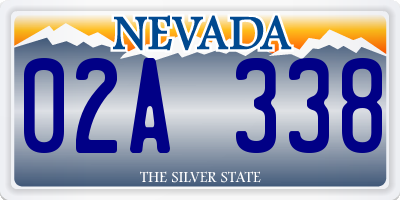 NV license plate 02A338