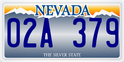 NV license plate 02A379