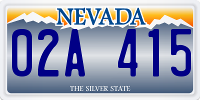 NV license plate 02A415