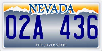 NV license plate 02A436