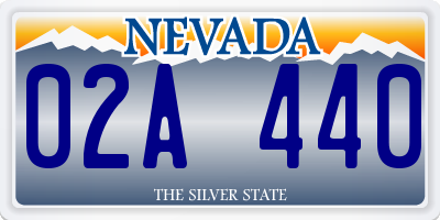 NV license plate 02A440