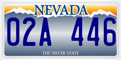 NV license plate 02A446