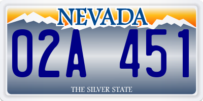 NV license plate 02A451