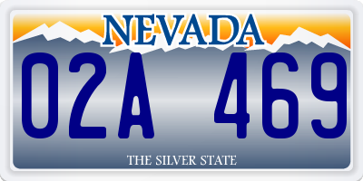 NV license plate 02A469
