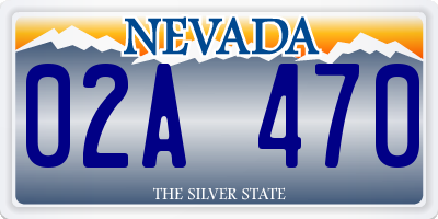 NV license plate 02A470