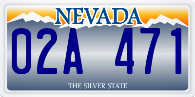 NV license plate 02A471