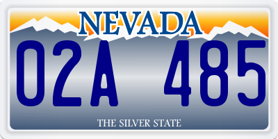 NV license plate 02A485