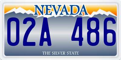 NV license plate 02A486