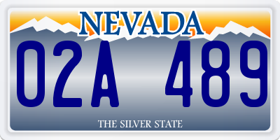 NV license plate 02A489