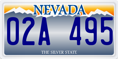 NV license plate 02A495