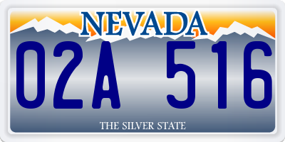 NV license plate 02A516