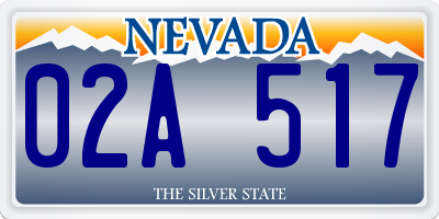 NV license plate 02A517