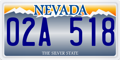 NV license plate 02A518