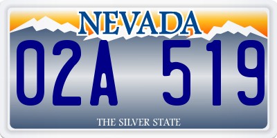 NV license plate 02A519