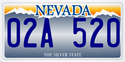 NV license plate 02A520