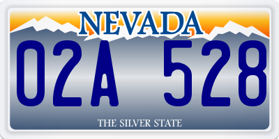 NV license plate 02A528