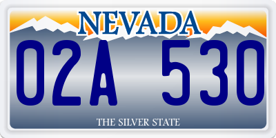 NV license plate 02A530