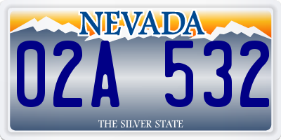 NV license plate 02A532