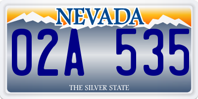 NV license plate 02A535