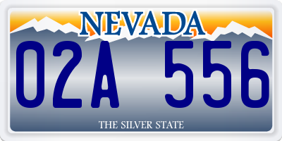 NV license plate 02A556