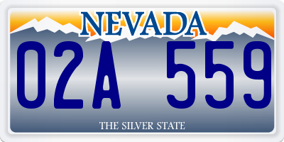 NV license plate 02A559